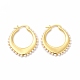 Oval Rack Plating Brass Hoop Earrings for Women EJEW-H091-18G-1