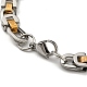 Bracelet chaîne à maillons en acier inoxydable bicolore BJEW-B078-29GP-3