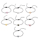 7 stücke 7 stil runde natürliche gemischte edelstein geflochtene perlenarmbänder set für frauen BJEW-JB08383-1