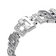 Idée cadeau Saint Valentin pour petite amie montre-bracelet en acier inoxydable strass WACH-A004-08P-4