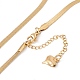3D Butterfly with Chain Tassel Pendant Necklace with Herringbone Chains NJEW-G074-43G-4