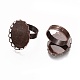 Fornituras de anillo almohadilla hierro RJEW-B032-R-2