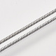 真鍮スクエアスネークチェーンネックレスメイキング  カニカン付き  ガンメタ色  24.4インチ（62.2cm）  1mm MAK-T006-10B-B-3