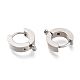 201 Stainless Steel Huggie Hoop Earrings Findings STAS-A167-01C-P-2