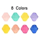 800 Stück 8 Farben mattierte Acrylperlen MACR-CJ0001-27-3