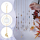 AHADERMAKER 5Pcs 5 Style AB Color Plated Glass Pendant Decorations HJEW-GA0001-41-3