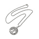 Anhänger-Halskette „Baum des Lebens“ aus Legierung mit Kastenketten aus Titanstahl NJEW-K245-007-2