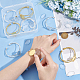 Kit per la creazione di braccialetti aperti con cupola ovale vuota unicraftale fai-da-te DIY-UN0004-50-4