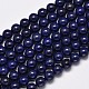 Dyed Natural Lapis Lazuli Round Beads Strands X-G-M169-10mm-05-1