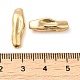 真鍮の織り目加工のビーズ  不規則なチューブ  18KGP本金メッキ  18x5.5x6mm  穴：1.4mm KK-M270-13G-3