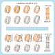 Unicraftale 16Pcs 16 Style Titanium Steel Grooved Finger Ring for Women RJEW-UN0002-62-3