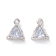 Alloy Clear Cubic Zirconia Charms ZIRC-A022-07P-1