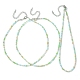Facettierte Unterlegscheibe-Glasperlen-Halskette für Frauen NJEW-M208-01C-2