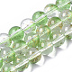 Chapelets de perles en verre peinte par pulvérisation transparent GLAA-N035-03D-B02-1
