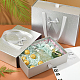 長方形の厚紙箱  ギフト包装箱  結婚式のベビーシャワーのパーティーの好意のために  銀  14.1~20.6x18.3~27.3x5.4~9cm CON-WH0008-16-6