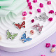 30 pz 5 colori in lega di zinco ciondoli per gioielli farfalla FIND-TA0001-61-3