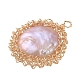 Ciondoli di perle keshi con perle barocche naturali X-PALLOY-JF00421-02-3
