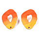 Accessoires de puces d'oreilles en fer peints au spray IFIN-N008-022C-2