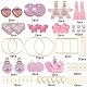 Kits de fabricación de aretes estilo rosa diy sunnyclue DIY-SC0012-10-2