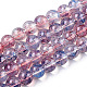Baking Painted Glass Beads Strands DGLA-Q023-8mm-DB69-01-1