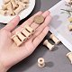 OLYCRAFT 50pcs Natural Wood Empty Bobbins Unfinished Wood Thread Spools Hour Glass Shaped BurlyWood for Embroidery and Sewing Machines ODIS-OC0001-02A-6