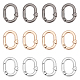 WADORN 12Pcs 3 Styles Alloy Spring Gate Rings FIND-WR0008-94-1