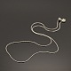 Collares de cadena coreana de plata de primera ley con baño de rodio STER-E033-56-3