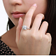 Обручальное кольцо из латуни aaa с настоящим платиновым покрытием и квадратным цирконием RJEW-AA00201-7#-P-3