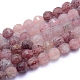 Chapelets de perles aux fraises en quartz naturel G-L552E-04C-1