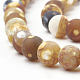 Brins de perles d'agate craquelée de feu naturel teint G-T106-041-2
