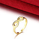La conception de l'infini en alliage d'étain anneaux strass tchèque doigt pour les femmes RJEW-BB14515-7-3