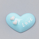 樹脂カボション  単語「love」付けのハート  バレンタインデーのジュエリー作り  ミックスカラー  16.5x21~22x6.5mm CRES-Q197-38-2