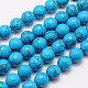 Synthetic Turquoise Beads Strands G-G542-8mm-29-1