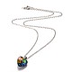 Heart Handmade Glass Pendant Necklaces for Valentine's Day NJEW-JN01164-2