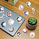 50Pcs PVC Self Adhesive Moon Cartoon Stickers STIC-B001-01-8