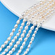Fili di perle di perle d'acqua dolce coltivate naturali PEAR-N012-03B-1
