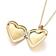 Ciondolo medaglione cuore 304 set di gioielli in acciaio inossidabile SJEW-M097-05G-5