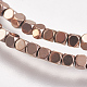 Electroplate Non-magnetic Synthetic Hematite Beads Strands G-K239-14-3