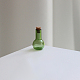 ミニ高ホウケイ酸ガラス ボトル ビーズ容器  ウィッシングボトル  コルク栓付き  ランプ  グリーン  1.8x3cm BOTT-PW0001-266H-1