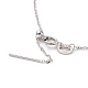 Rhodium Plated 925 Sterling Silver Beadable Necklaces STER-I021-01P-3