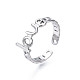 304 Stainless Steel Word Love Open Cuff Ring for Women RJEW-S405-262P-4
