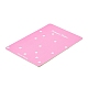 紙のヘアクリップディスプレイカード  水玉模様の長方形  ピンク  10.5x7.5cm CON-PW0001-134C-3