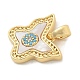 Подвески из латуни с микропаве из циркония KK-M303-01G-07-2