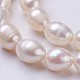 Fili di perle di perle d'acqua dolce coltivate naturali PEAR-P002-55-01-3