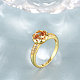 Romantici veri anelli da festa in zirconi cubici in ottone placcato oro 18k RJEW-BB14635-8G-3