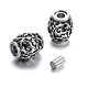 Retro Carve 304 Stainless Steel Barrel Magnetic Clasps STAS-E108-24AS-1