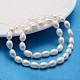 Fili di perle di perle d'acqua dolce coltivate naturali PEAR-L001-15-2