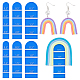 Set di guide per la creazione di orecchini in polimero arcobaleno ph pandahall DIY-WH0320-36-1