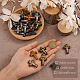 Cheriswelry 100pcs 5 couleurs pendentifs en bois imprimés WOOD-CW0001-05-4