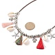 Lätzchen-Halskette mit Seesternen NJEW-TA00049-5